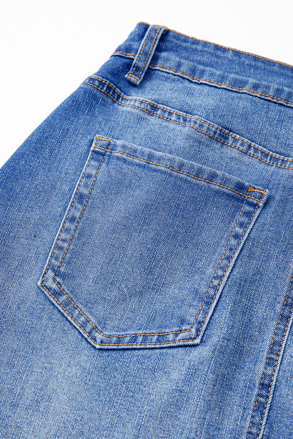 Ashleigh Blue Denim Mini Skirt with Wrapped Crossed Waist